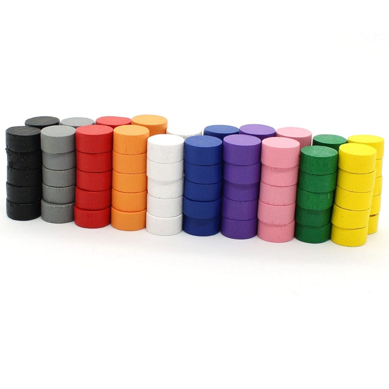 Chess Set Wooden - 10 ミリメートルゲームディスクトークン 10/50/100/200/500 個木製ゲームピースポーン/チェスボードゲーム/教育ゲームアクセサリー 10 色
