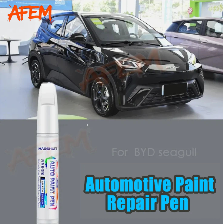 Miniature Painting Set - ドルフィンミニ（シーガル）車用ペイントペン - 傷補修＆ニス仕上げ補修セット ウォームホワイト マーキュリーブルー ウォームホワイト