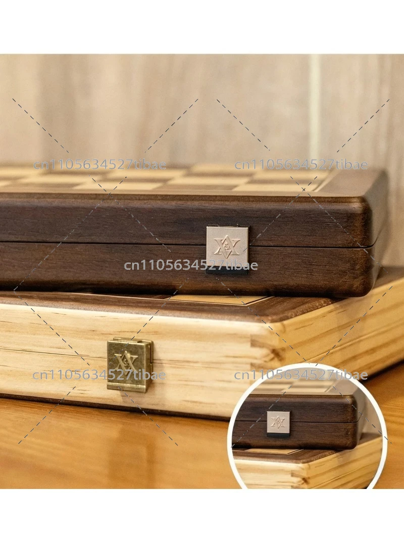 Chess Set Wooden - 磁気チェスセット 無垢材チェス盤 ポータブルデラックスボードゲーム 旅行に最適 耐久性のある高品質
