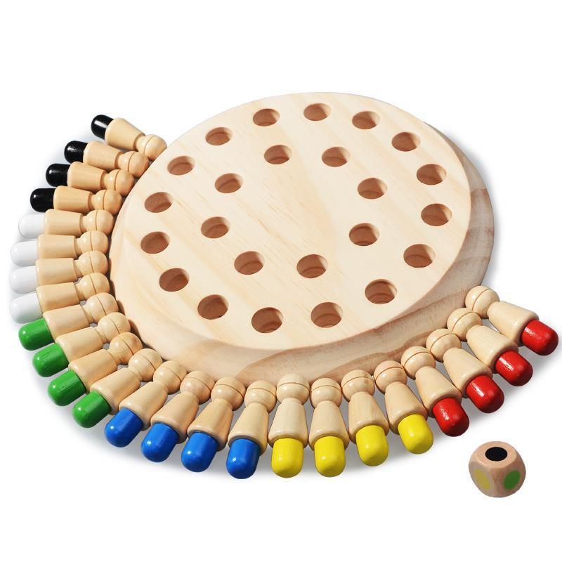 Board Game Life - 木製パズルおもちゃモンテッソーリ教育学習色感覚 BeBe メモリマッチスティックチェスパーティーゲーム子供キッズ