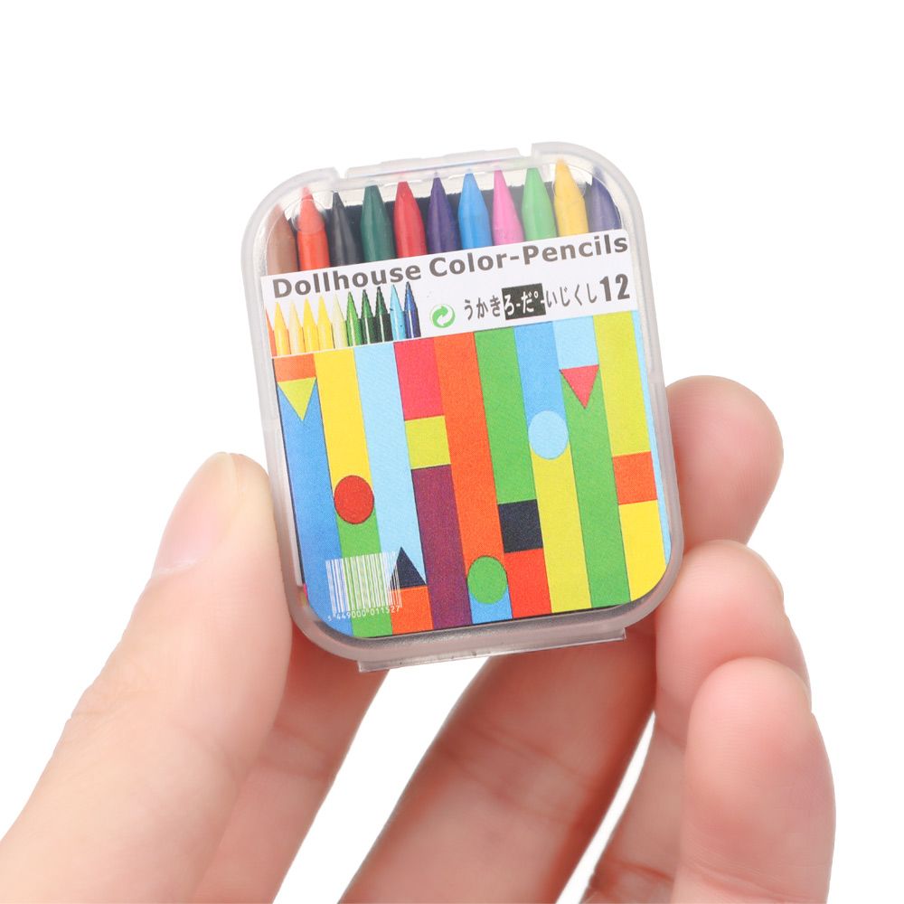 Miniature Painting Set - 8/12/13色の人形,1セット,色とりどりの鉛筆,人形のアクセサリー,家の装飾のためのシーンモデル