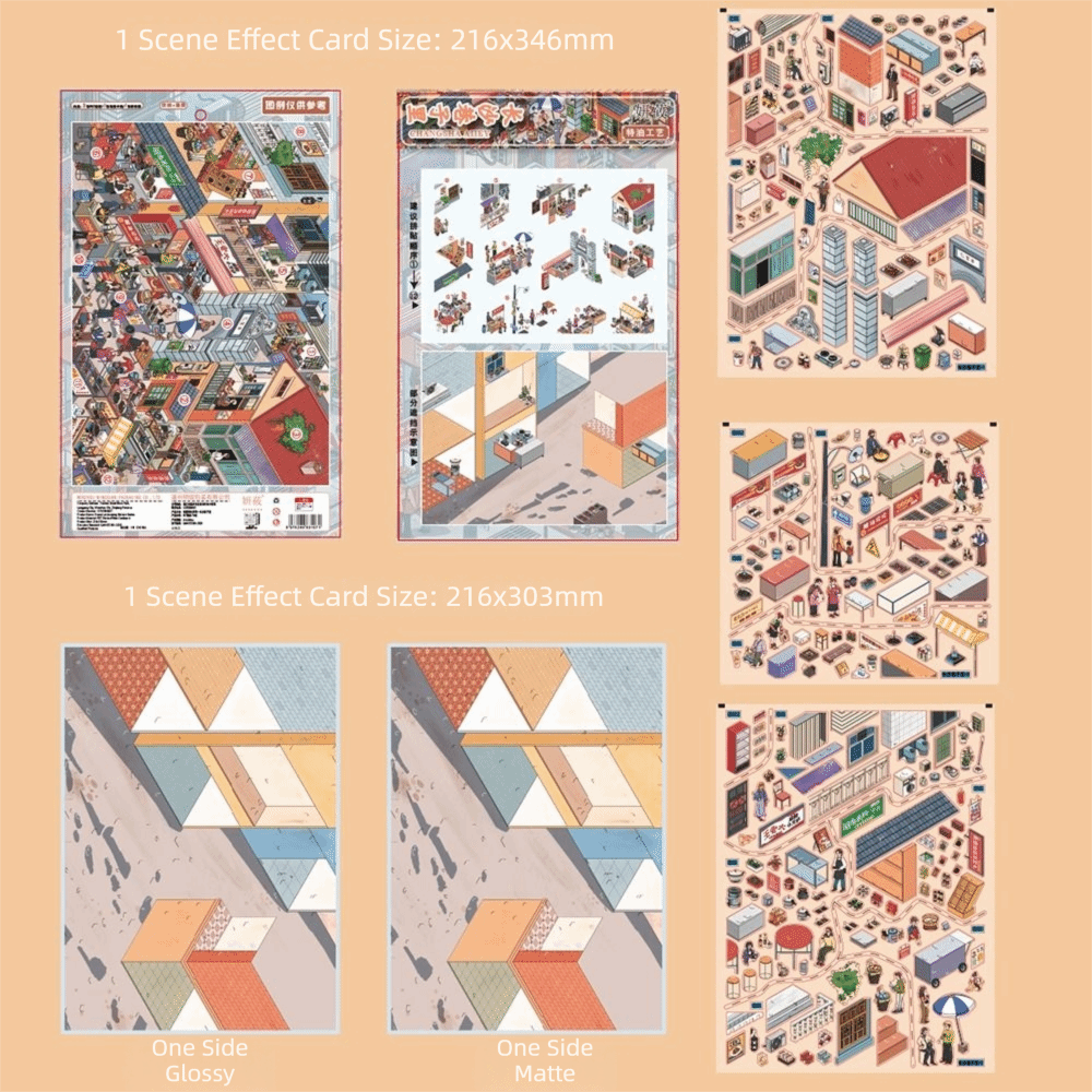 新しいDIY油絵風ストリートシーンステッカー、自己粘着防水3 - Miniature Painting Set のレビューと価格