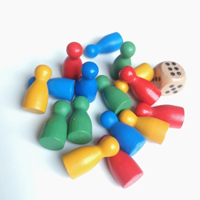 100 個のカラフルな木製チェスマーカー 24x12mm ボ - Chess Set Wooden のレビューと価格
