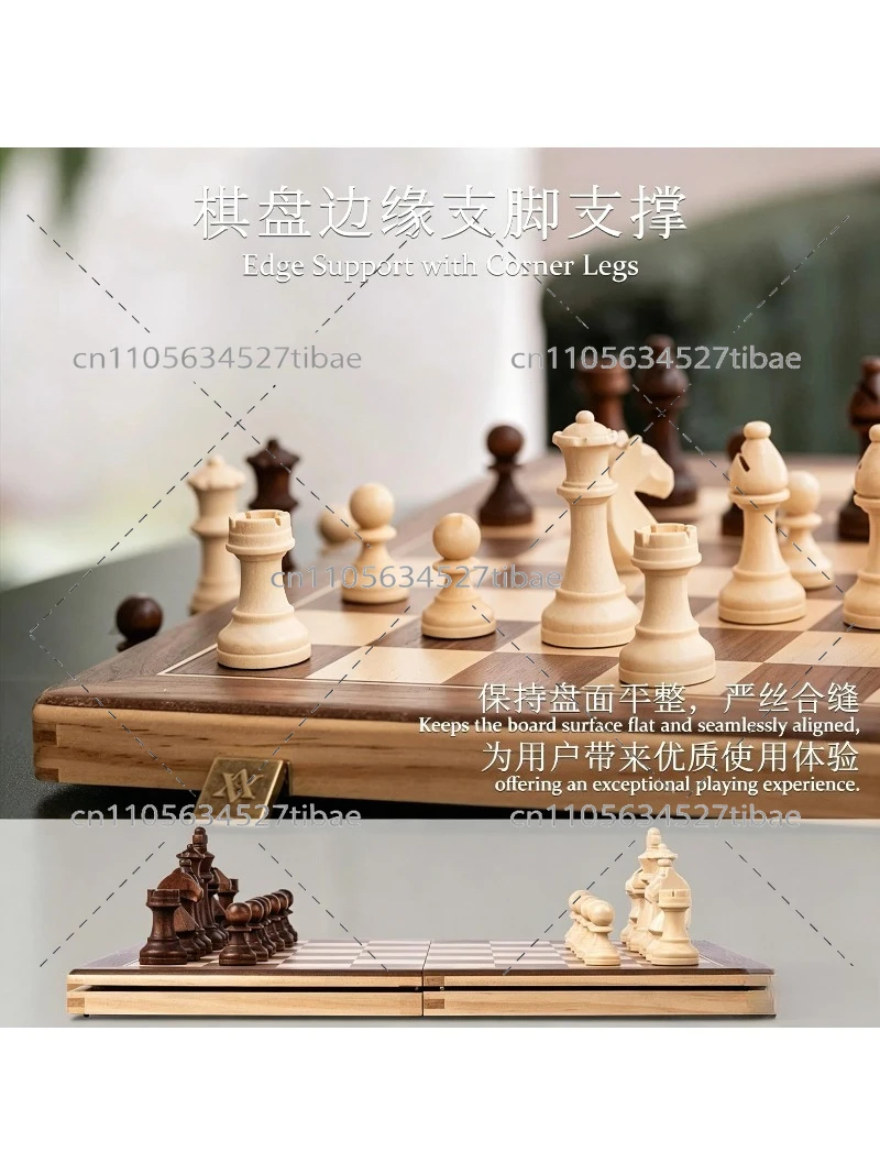 磁気チェスセット 無垢材チェス盤 ポータブルデラックスボード - Chess Set Wooden のレビューと価格