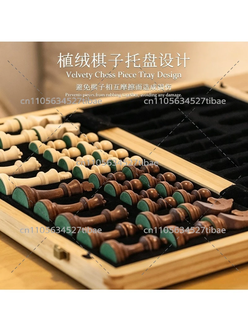 磁気チェスセット 無垢材チェス盤 ポータブルデラックスボード - Chess Set Wooden のレビューと価格