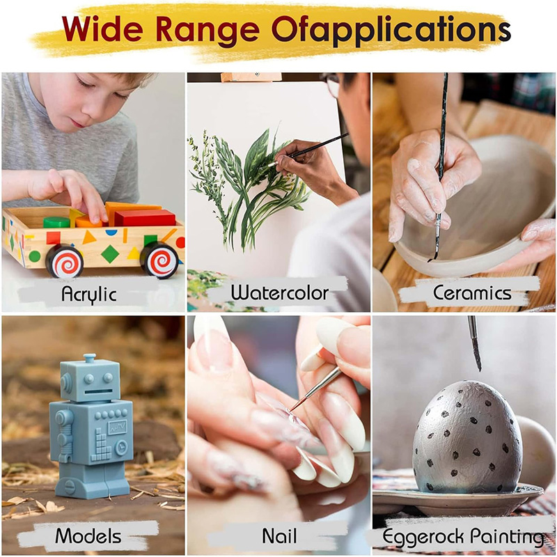 30本入り極細ディテールペイントブラシセット、3サイズのミニ - Miniature Painting Set のレビューと価格