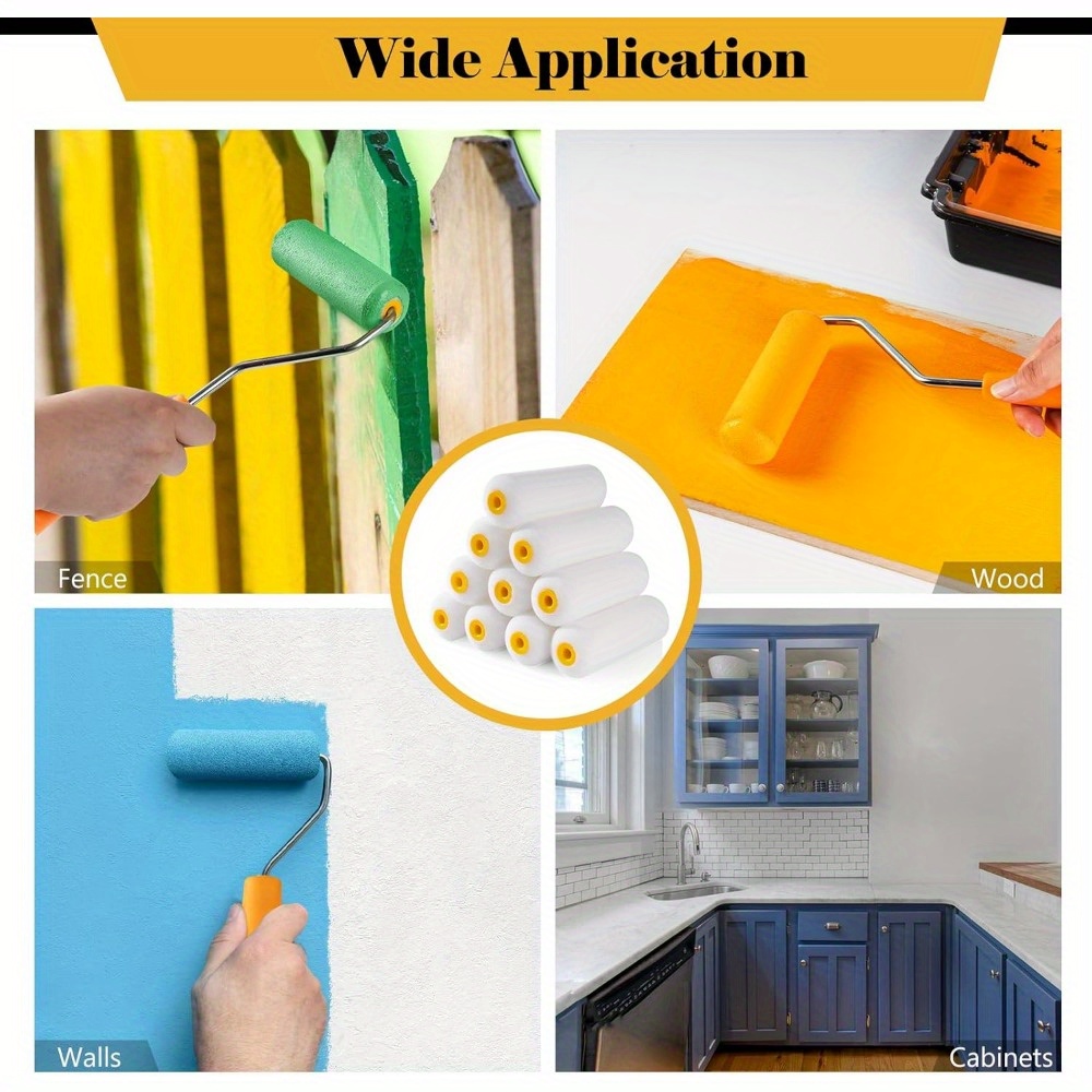 小さなフォームペイントローラーカバー、10個、小さな、白い、 - Miniature Painting Set のレビューと価格