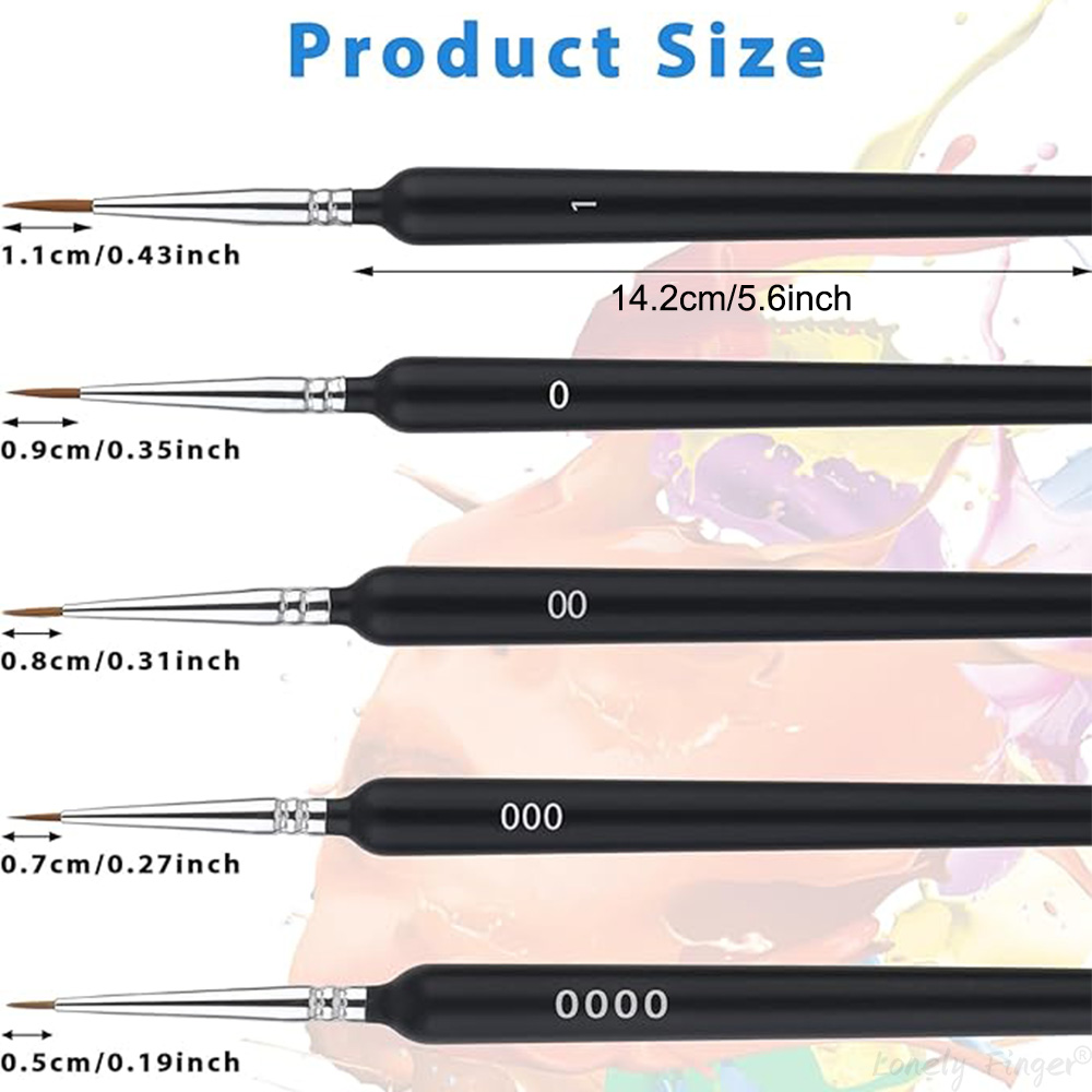 5/11本ペイントブラシセット、アーティスト用ファインディテ - Miniature Painting Set のレビューと価格