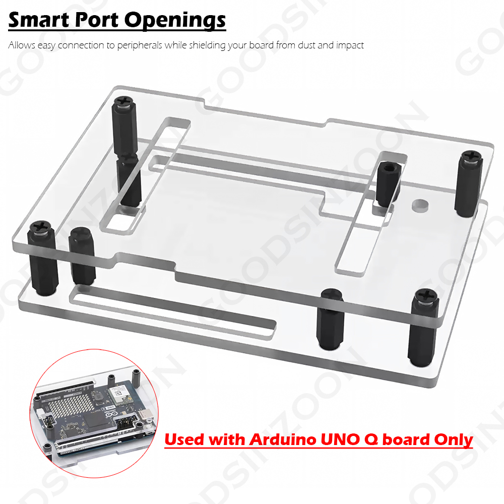 Arduino UNO Q用透明アクリルケース - UNO  - Cooperative Card Game のレビューと価格