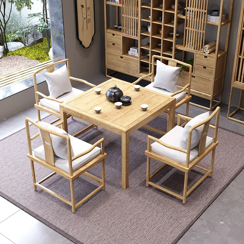 新しい中国製無垢材茶卓と椅子セット、八仙図のテーブル、チェス - Chess Set Wooden のレビューと価格