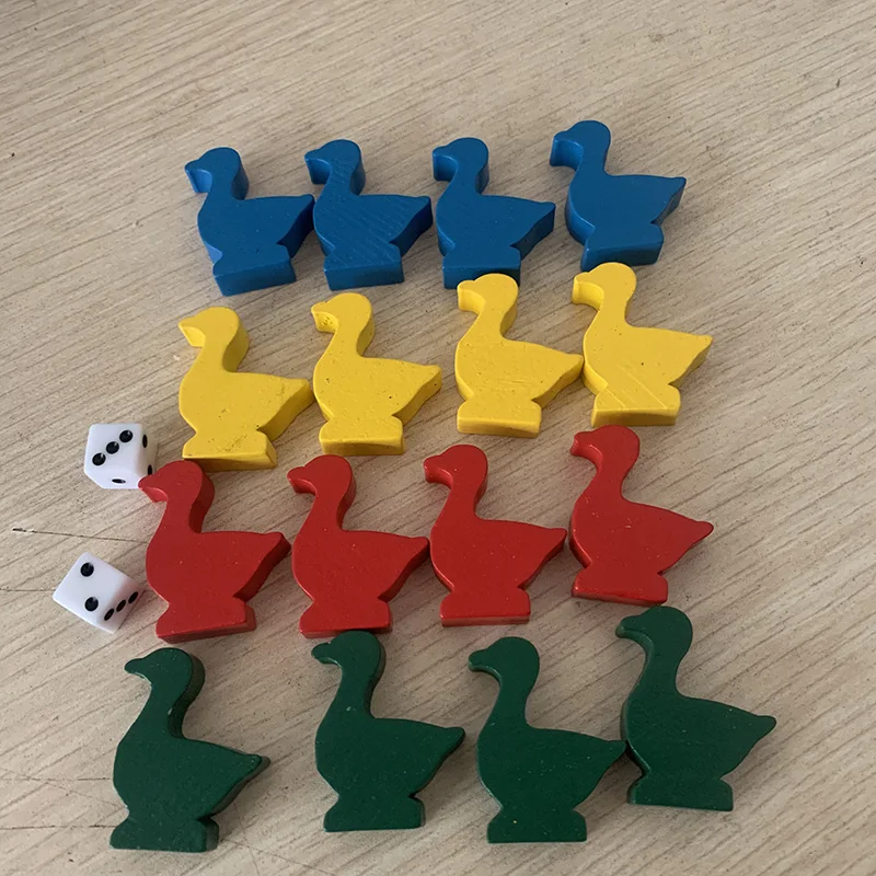 16 ピース/セットガチョウの形をした木製チェスゲームアクセ - Chess Set Wooden のレビューと価格
